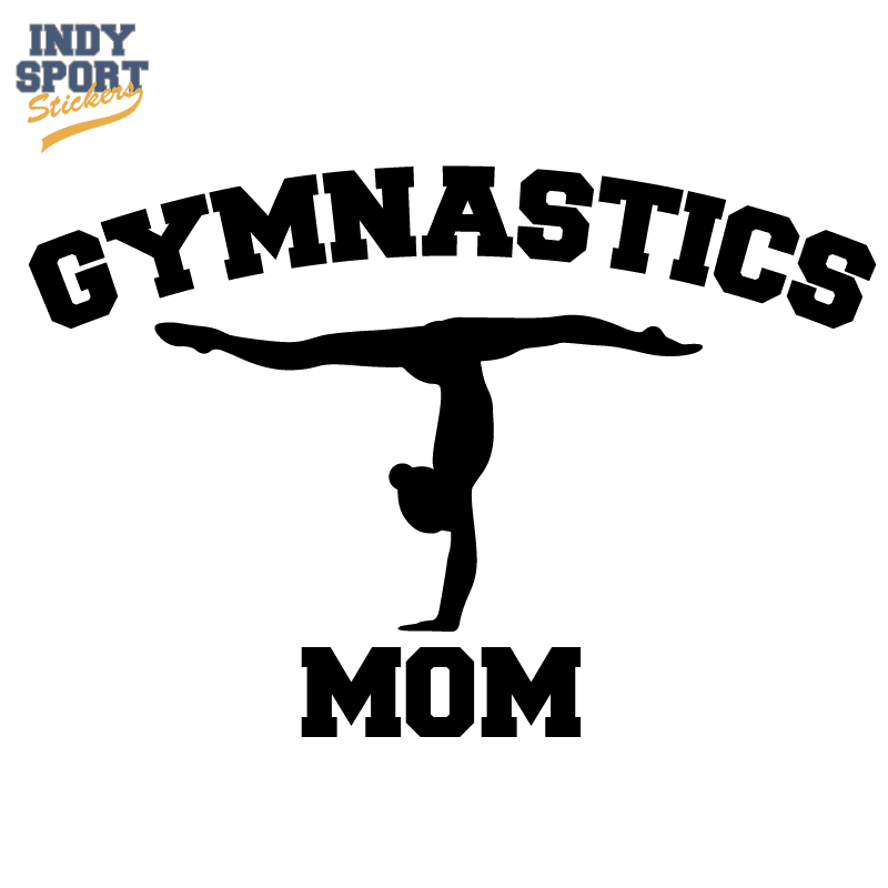 Download Gymnastics Mom with Silhouette Gymnast - Car Stickers and Decals
