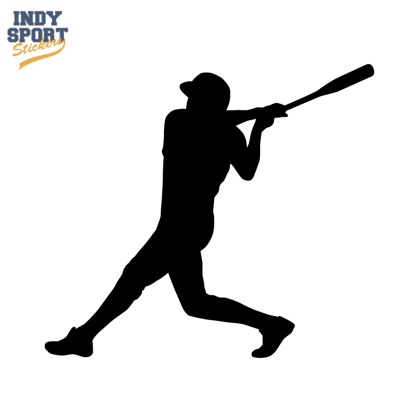 Baseball Batter Silhouette - Car Stickers and Decals