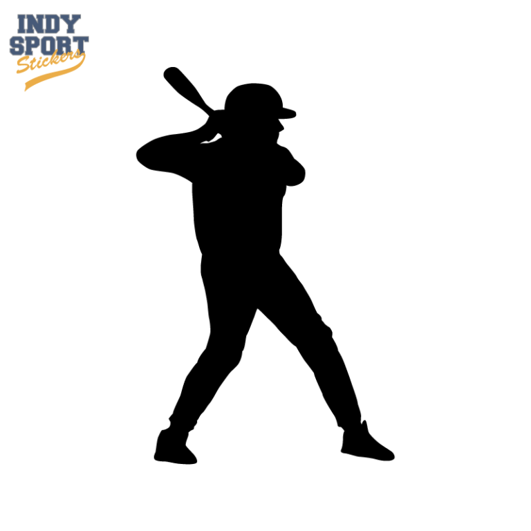 Baseball Pitcher Throwing Ball Silhouette - Indy Sport Stickers