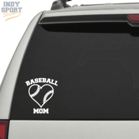 Baseball Mom with Heart Decal Sticker for Car or Truck for Car or Truck Window
