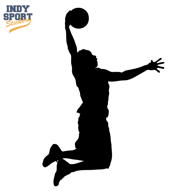 Download Basketball Silhouette Player Dunking Decal - Car Stickers and Decals