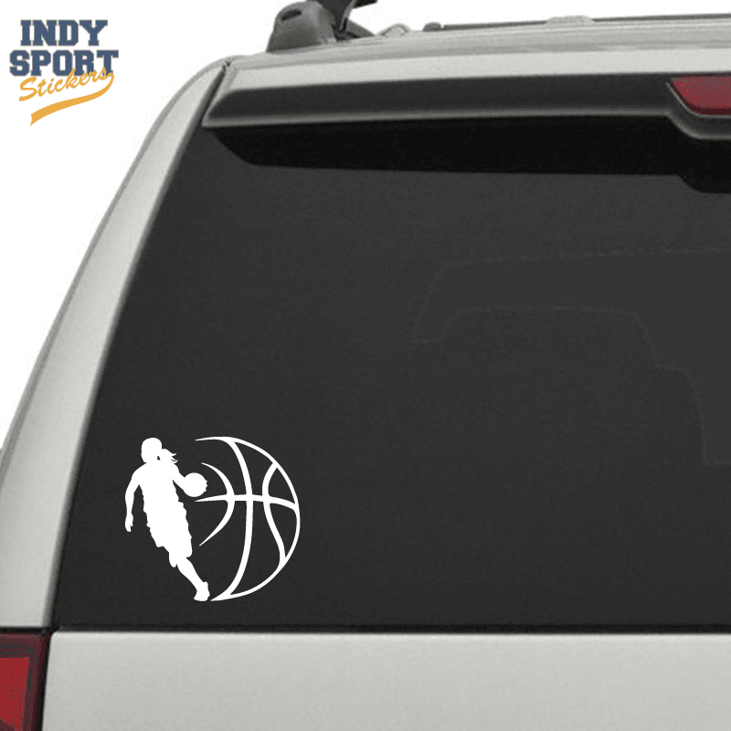 Girl/Female Silhouette Basketball Player Vinyl Sports Car Decal Sticker