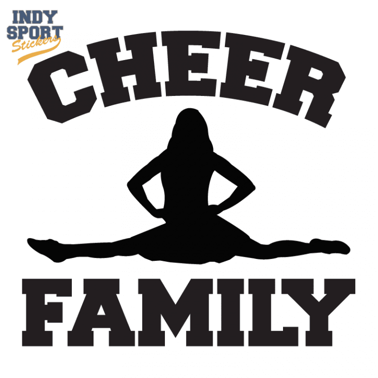 Download Cheer Dad Text with Silhouette Female - Car Stickers and ...