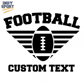 Football with Wings Silhouette - Indy Sport Stickers