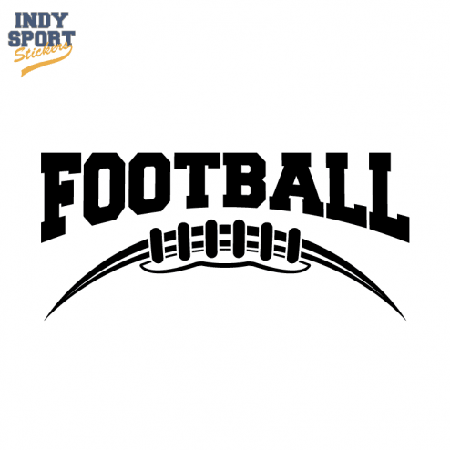 Silhouette Football with Text - Indy Sport Stickers