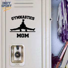 Gymnastics Text with Silhouette Female Gymnast - Indy Sport Stickers