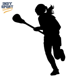 Lacrosse Sticks Crossed with Ball - Indy Sport Stickers