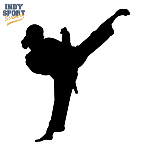 Martial Arts Karate Kata Male Boy Silhouette - Car Stickers and Decals