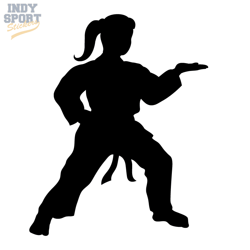 female karate silhouette