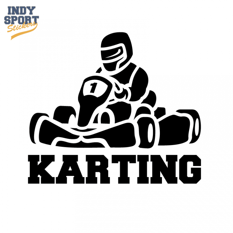 Karting Silhouette With Driver Indy Sport Stickers