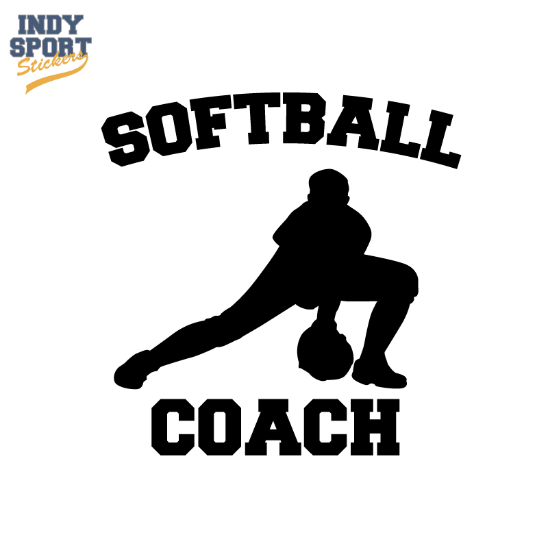 Softball Outfield Silhouette Decal - Indy Sport Stickers